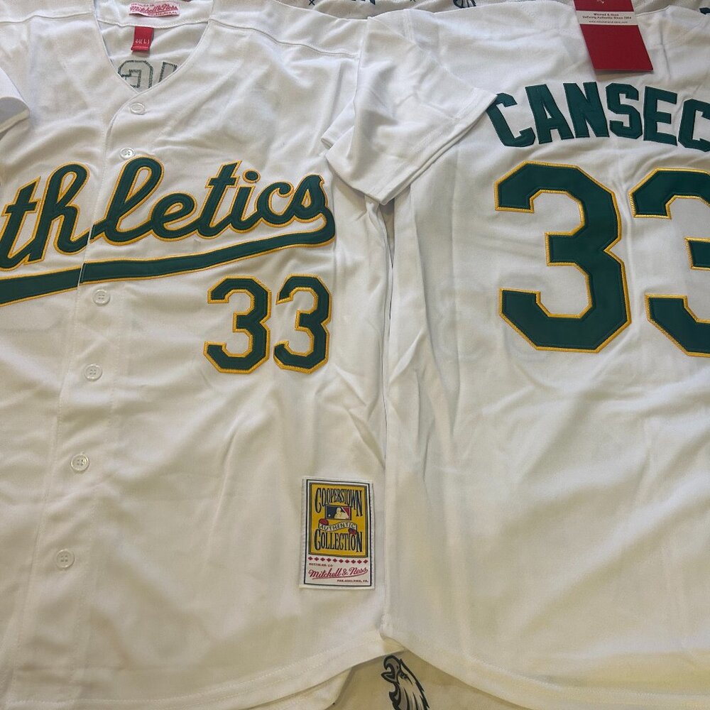 OAKLAND A's JOSE CANSECO Men's JERSEY Sz M,L,XL,2X By Mitchell & Ness New w tags